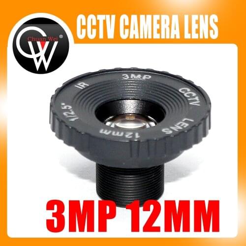 3MP HD 12mm CCTV Lens HD 3.0Megapixel IP Camera Lens F2.0 M12 Mount Fixed Iris 1/2.5"