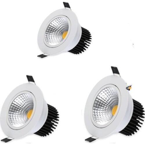 Dimmable LED COB Downlight AC110V 220V 5W/7W/10W/12W Recessed LED Spot Light lumination Indoor Decoration Ceiling Lamp