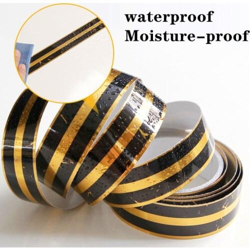 5M Self adhesive Tile Sticker PVC Mildewproof Waterproof Wall Gap Sealing Tape Beauty Seam Line Strip Home Decorations Decals
