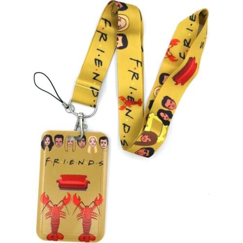 Friends Tv show Anime Lanyard Badge Holder ID Card Lanyards Mobile Phone Rope Key Lanyard Neck Straps Keychain Key Ring