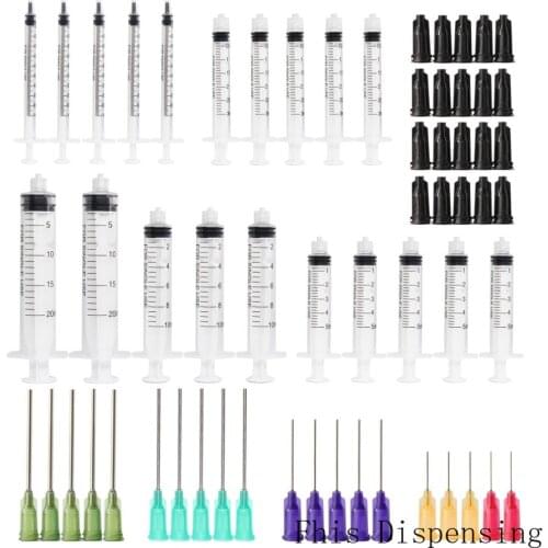 Syringe Blunt Tip Needles Caps Refilling and Measuring E-Juice, E-Liquids, E-Cigs, Adhesives, Vape, Pack of 20