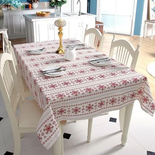 Snowflake Printed Tablecloth Modern Minimalist Small Fresh Garden Table Tablecloth Desk Hotel Coffee Table Tablecloth