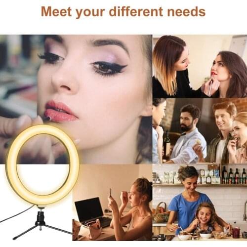 Led Light Ring For Selfie Lamp Ring Light Tripod With Lamp Photography Lighting For Youtube Holder Camera Phone Clip Studio