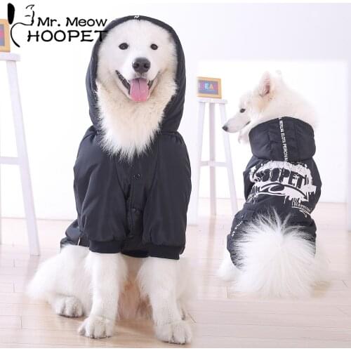 Hoopet Warmth Clothing For Small Big Dog Thick Autumn Winter Pet Jacket Cotton Dress For Teddy Puppy Pet Dog Clothing Suppliers
