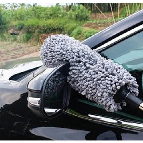 Retractable Microfiber Car Wax Brush Multifunction Car Duster Removing Cheaner For Furniture Cleaning Tool Microfiber Car Washer