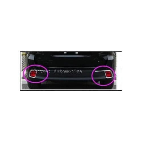 High quality ABS Chrome Rear Fog Light Lamp Cover Chrome Trim 2pcs for 2014 2015 2016 for Toyota Highlander accessories