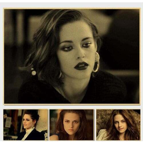 Kristen Stewart high quality Retro Poster Vintage poster Wall Decor For Home Bar Cafe Personalised Room Dormitory Decoration