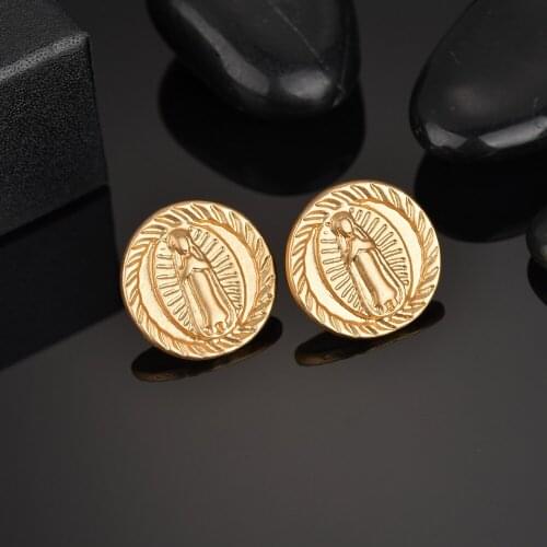 Gold Color Alloy Circle Round Drop Earring Fashion Jewelry Female 2019 Gifts Accessories Wholesale Decoration