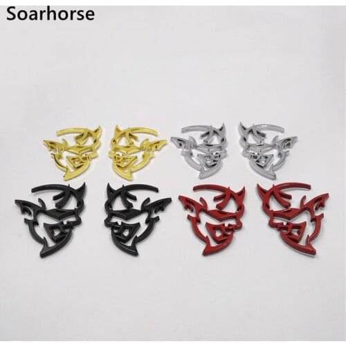 Soarhorse 2pcs/pair Custom Sticker For Dodge Demon Challenger Charger Car Fender Side Badges