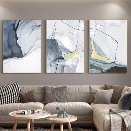 Abstract Ink Watercolor Line Posters Canvas Wall Art Pictures Home Decor Accessories Paintings for Living Room Decoration