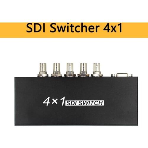 SDI Switcher 4x1 HUB SDI Switch Extender 4 in 1 out Converter Adapter for 3G HD SD Monitor Security Camera CCTV