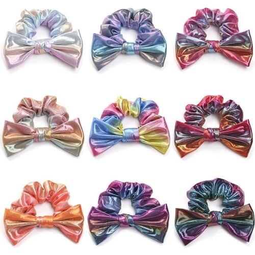Hair bows kids accessories satin rubber bands for hair headband opaska do wlosow kawaii cute bandeau fashion candy tiara elastic