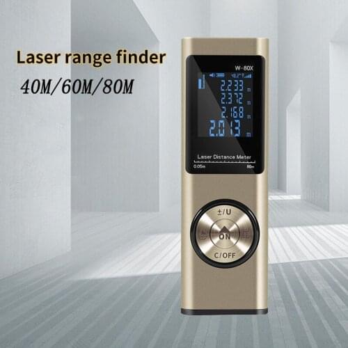 Digital Laser Rangefinder Electronic Sensor Smart Digital Laser Distance Meter 40m 60m 80m Portable USB Charging Rangefinder