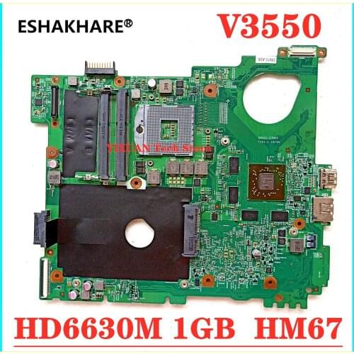 For DELL Vostro 3550 V3550 laptop motherboard HD6630M 1GB CN-0XV36V 0XV36V XV36V CN-0F3GY0 0F3GY0 F3GY0 Mainboard 100% test OK