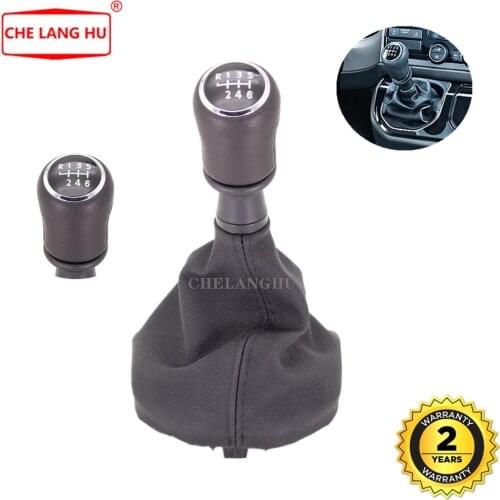 For VW Transporter Multivan Caravelle T6 T7 2016 2017 2018 2019 2020 Car 6 Speed Gear Shift Stick Knob Level With Leather Boot