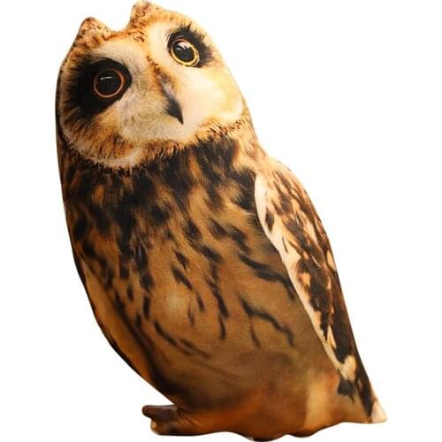 Dropshipping 1 pcs 50cm INS Simulation Owl Plush Toys Room Decor Stuffed Realistic Forest Animals Pillow Soft Kids Funny Dolls
