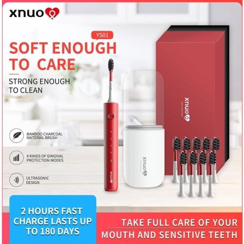 Electric Toothbrush For Adult Rechargeable Tooth Brushes Replacement Heads Set Portable Travle Sonic Toothbrushs Washable Electr