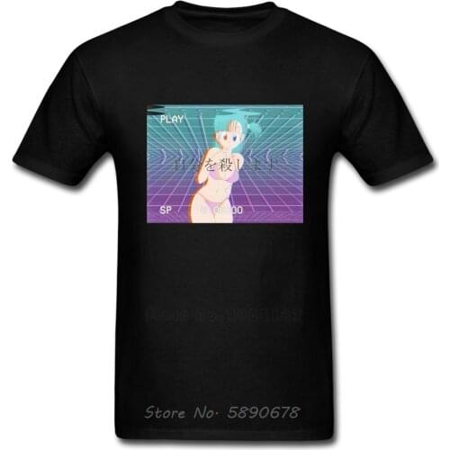 Vaporwave Bulma Adult T Shirt Leisure Summer Loose Cool Tops Boy Summer Cotton Tshirt Guys New Coming Simple Tees