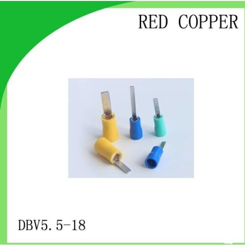 Good red copper 1000 PCS DBV5.5-18 Cold Pressed Terminal Connector Suitable for 12AWG - 10AWG Chip pre-insulated terminals