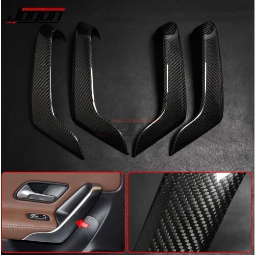Carbon Interior Door Side Inner Armrest Cover Trim For Mercedes Benz A CLA Class W177 V177 C118 A35 A45 AMG CLA180 CLA200 CLA45