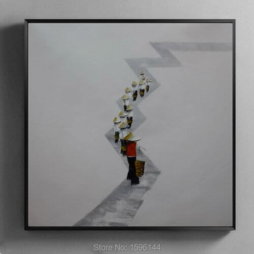 Oil Painting Canvas Abstract Vietnam Landscape Fisherman Hand painted Wall art Picture Home decor Modern Paintings #975