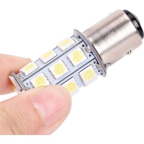 2PCS 12V LED 1157 White BAY15D P21/5W 27SMD 5050 Auto Car Brake Tail Stop Light Lamp Bulb Pure White