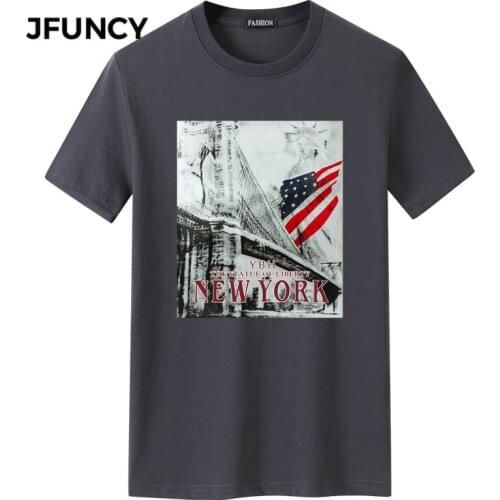 JFUNCY Men Oversized T-shirts Short Sleeve Mens T-shirt Summer Cotton Harajuku Graphic T Shirts Camisetas Camisa Masculina