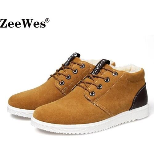 Winter Cotton Shoes Men High Plus Velvet Thick Warm Boot Version Of The Trend Of Casual Snow Boots Tooling Shoe Mens Ankle Boots