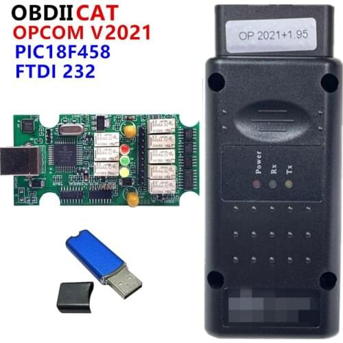 OPCOM 200603a 2021 OPCOM 1.95 PIC18F458 FTDI FT232RQ Chip For Op-e-l Car Diagnostic Scanner OP-COM V2021 For Cars Till 2021