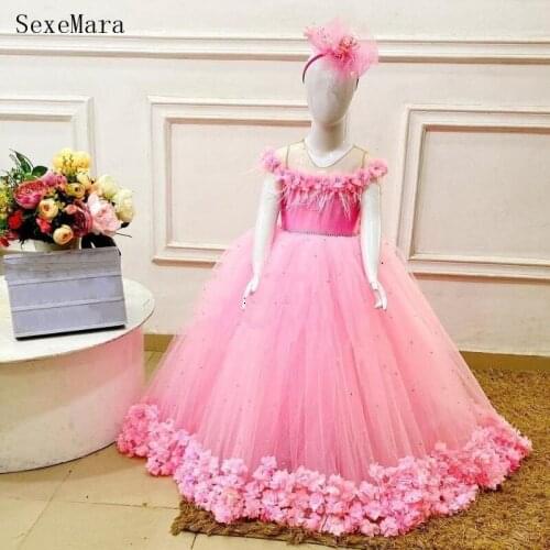 Flower Girl Dresses Ball Gown Little Girl Dresses for Wedding Children Birthday Pageant Dresses 1-14Y