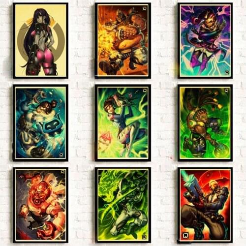 Game Poster Overwatch widowmaker retro posters kraft wall paper High Quality Painting For Home Decor wall stickers
