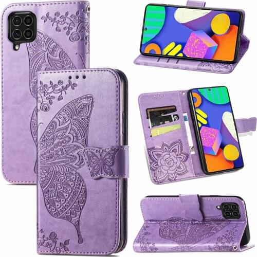 Luxury BUTTERFLY Flip Case For SAMSUNG GALAXY F62 M62 F 62 M 62 Fashion Soft SILICONE SLOT Cover Wallet Leather Cases
