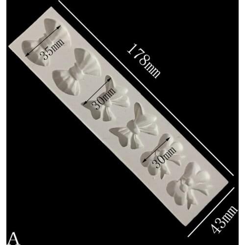 Minsunbak lovely Bow tie Tie Suit evening dress bow tie Silicone fondant mould Cake decoration small mold Kitchen baking tools