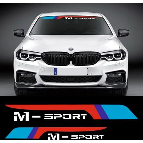 Car Styling M Sport 2018 Front Rear Windscreen Windshield Window sticker decal for BMW e46 e39 e90 e60 f30 f31 m5 g3o z4 e85 x5