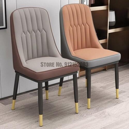 Chair back dining chair home stool simple net red makeup desk chair nordic light luxury restaurant wrought iron dining table and