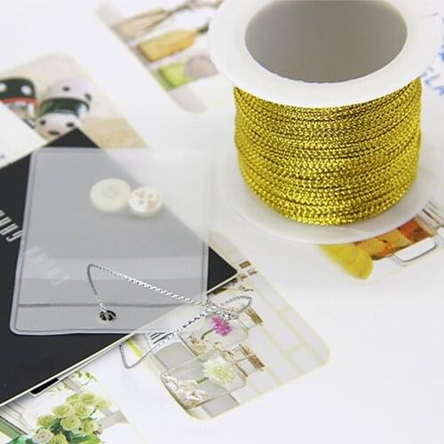 20 Meters 1mm Rope Gold/Silver/Red Cord Thread Cord String Strap Ribbon Rope Tag Line Bracelet Making No-slip Clothing Gift