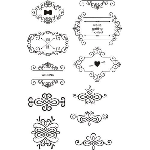 Vintage blank banner stamps for card making and scrapbooking