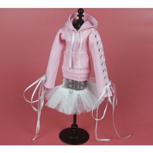 T02-X522 Blyth st Doll clothes 1/3 1/4 bjd dolls Accessories Hooded sweater mesh skirt 1pcs