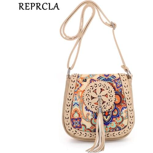 REPRCLA National Style Women Bag Brand Designer Handbag Tassel Crossbody Shoulder Bags Ladies Purse Bolsa