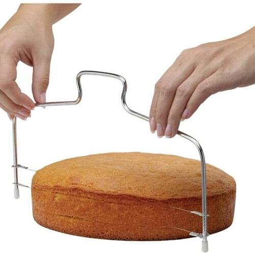 1PC Stainless Steel Adjustable Wire Cake Cutter Slicer Leveler DIY Cake Baking Tools High Quality Kitchen Accessories
