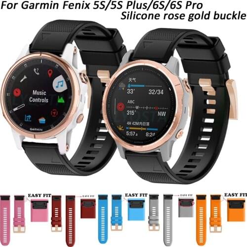 20mm Quick Release EasyFit smart for Garmin Fenix 6s Pro 5S Plus Silicone Strap Fenix 5S 6S Watch Band Replacement Accessories