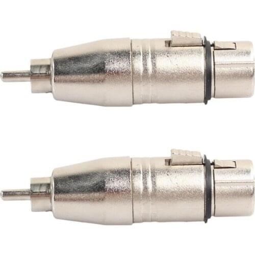 XLR 3-Pin Female to RCA Male Jack Adapter Converter Audio AV Adapter RCA to XLR Female Changer Converter