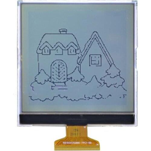 30PIN COG 160160 LCD Screen ST75161 Controller White Backlight SPI/IIC/Parallel Interface