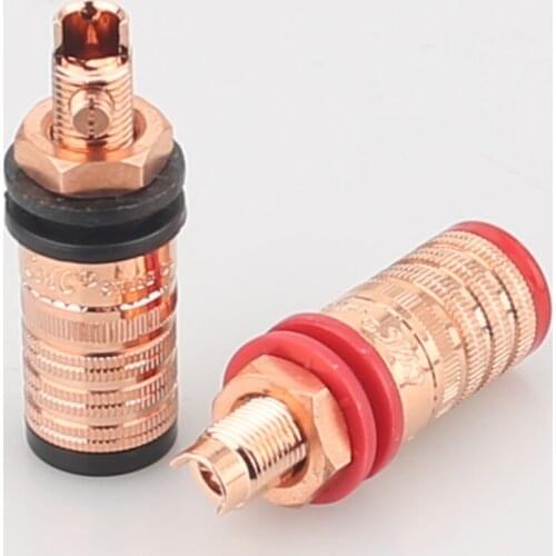 4pcs CMC-838-S-CU-R Pure Copper Conductor Long Binding Post HIFI Speaker Terminal