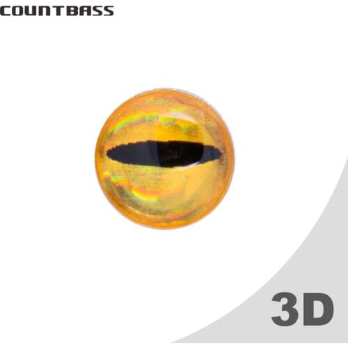 50pcs 3D Holographic Gold Frog Lure Eyes,Living 3D Fishing Lure Eyes,Bass Fly