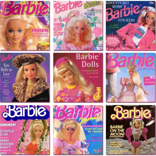 Retro Poster 9pcs/set Barbie Princess Square Lomo Wall Stickers Toys for Girls Refrigerator Bedroom Decorative Girl Accessories