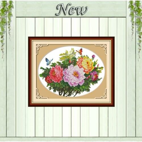 Fragrance filling the courtyard flower painting counted print on canvas DMC 11CT 14CT Cross Stitch kits embroider needlework Set