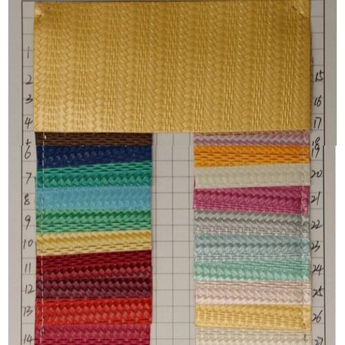 Braided pattern leather skin fabric white upholstery leather orange faux leather fabric upholstery fabric material wholesale