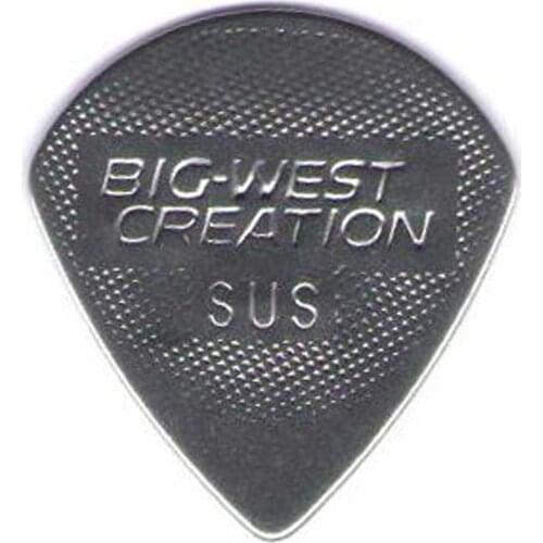 Big-West Creation BWC Guitar Pick TDM-SUS (Tear Drop Mini) Stainless Steel 1.0 mm, Made in Japan