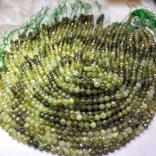 Loose beads green round Tsavorite 6mm for DIY wholesale 14" FPPJ gemstone